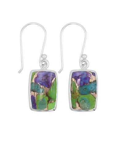 Turquoise earring 925 sterling silver earring handcrafted silver earring