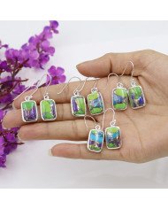 Turquoise earring 925 sterling silver earring handcrafted silver earring