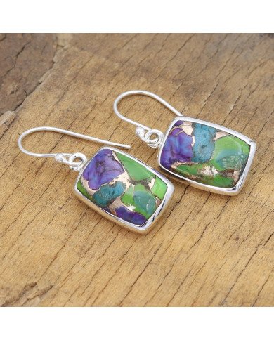 Turquoise earring 925 sterling silver earring handcrafted silver earring