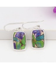 Turquoise earring 925 sterling silver earring handcrafted silver earring