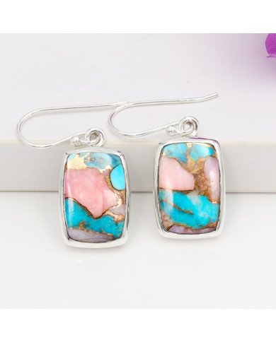 Turquoise earring 925 sterling silver earring handcrafted earring.