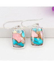 Turquoise earring 925 sterling silver earring handcrafted earring.