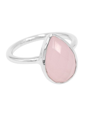 Sterling Silver Pink Chalcedony Handcrafted Silver Ring