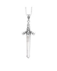 925 Sterling Silver Lemurian Quartz Crystal Pendant Necklace Handmade Jewelry