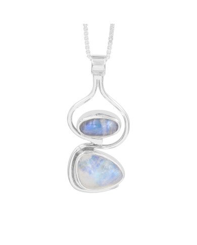 925 Sterling Silver Moonstone Pendant Necklace Handmade Jewelry