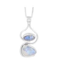 925 Sterling Silver Moonstone Pendant Necklace Handmade Jewelry