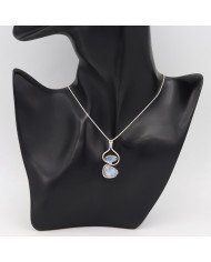 925 Sterling Silver Moonstone Pendant Necklace Handmade Jewelry