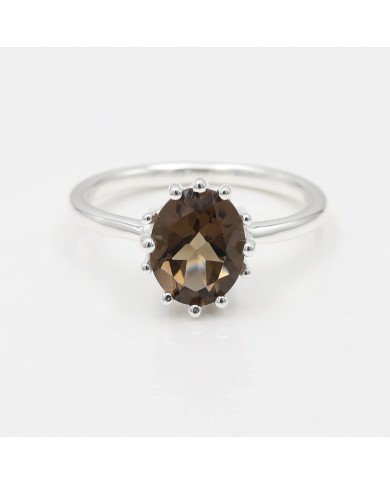 Smoky Quartz ring 925 sterling silver ring handmade silver ring.