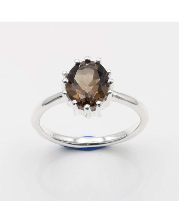 Smoky Quartz ring 925 sterling silver ring handmade silver ring.