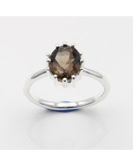 Smoky Quartz ring 925 sterling silver ring handmade silver ring.