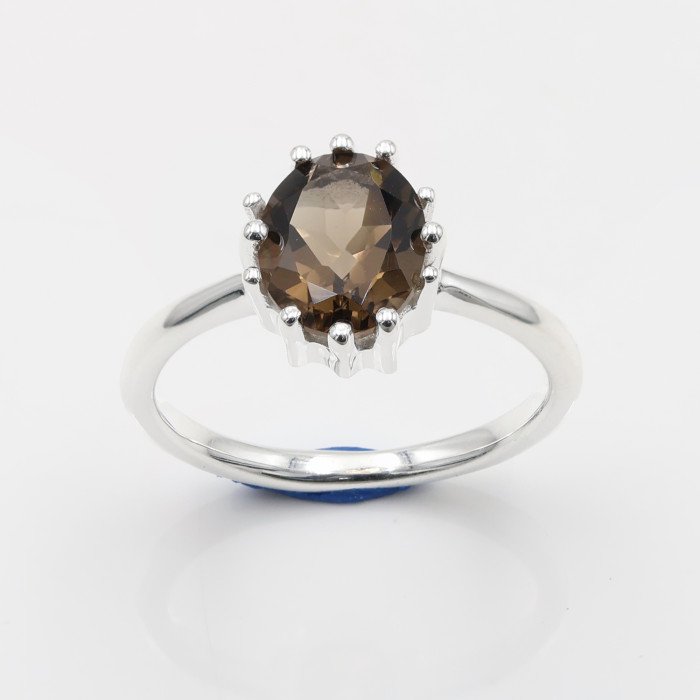 Smoky Quartz ring 925 sterling silver ring handmade silver ring.