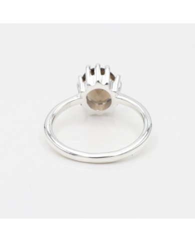 Smoky Quartz ring 925 sterling silver ring handmade silver ring.