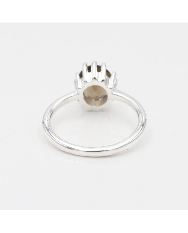 Smoky Quartz ring 925 sterling silver ring handmade silver ring.