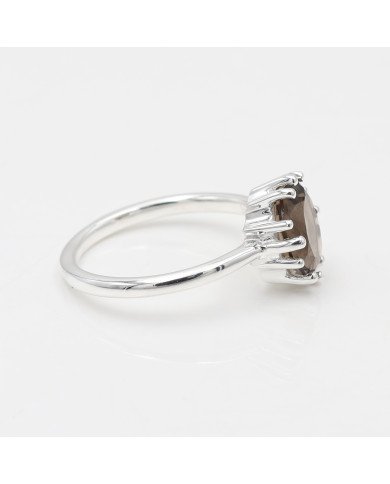 Smoky Quartz ring 925 sterling silver ring handmade silver ring.