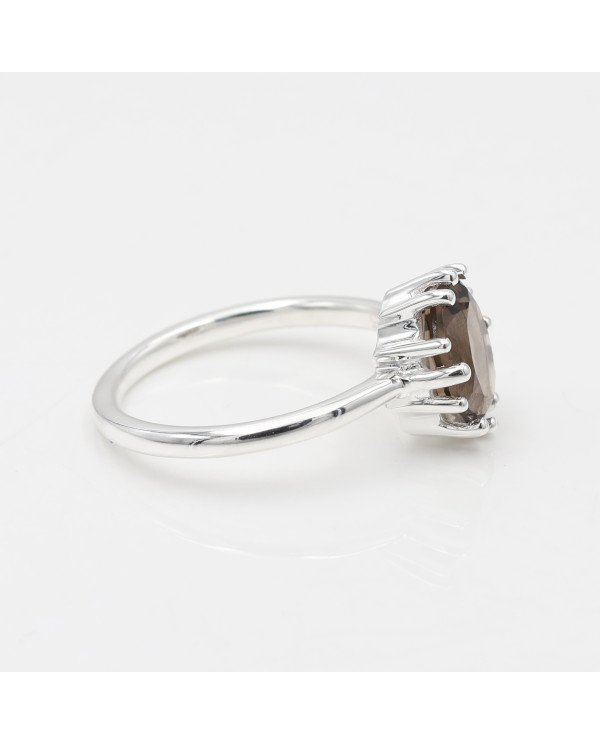 Smoky Quartz ring 925 sterling silver ring handmade silver ring.