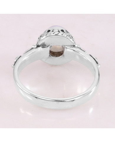 925 Sterling Silver Rainbow Moonstone Ring | Handmade Gemstone Jewelry