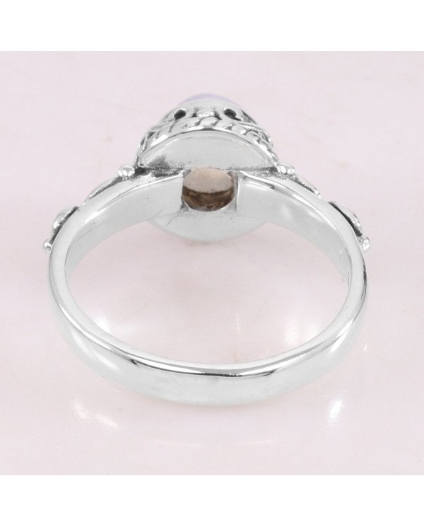 925 Sterling Silver Rainbow Moonstone Ring | Handmade Gemstone Jewelry