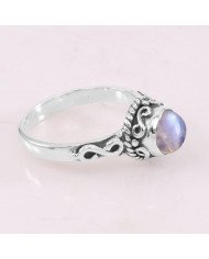 925 Sterling Silver Rainbow Moonstone Ring | Handmade Gemstone Jewelry