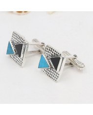 Arizona Turquoise & Black Onyx Cufflinks | 925 Sterling Silver Jewelry