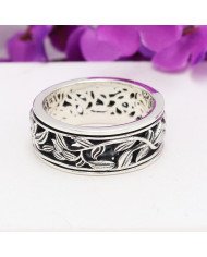 925 Sterling Silver Oxidized Spinner Ring | Fidget, Anxiety & Meditation