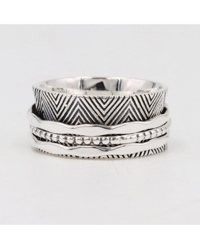 925 Sterling Silver Spinner Ring | Handmade Fidget & Meditation Band