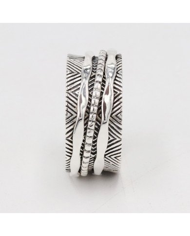925 Sterling Silver Spinner Ring | Handmade Fidget & Meditation Band