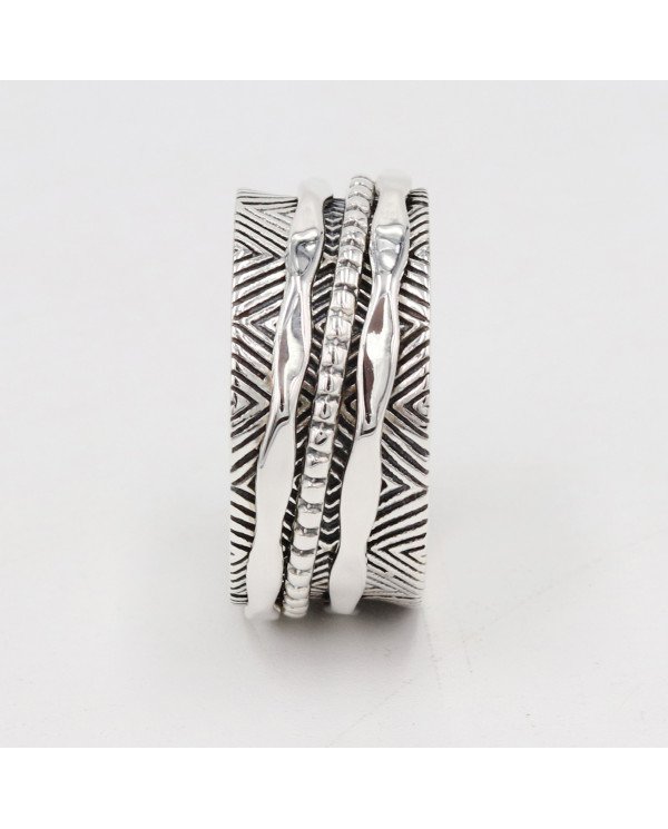 925 Sterling Silver Spinner Ring | Handmade Fidget & Meditation Band