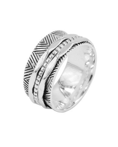 925 Sterling Silver Spinner Ring | Handmade Fidget & Meditation Band