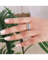 Swarovski Crystal Fidget Ring | 925 Sterling Silver Handmade Jewelry