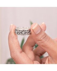 Swarovski Crystal Fidget Ring | 925 Sterling Silver Handmade Jewelry