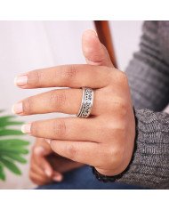 Swarovski Crystal Fidget Ring | 925 Sterling Silver Handmade Jewelry