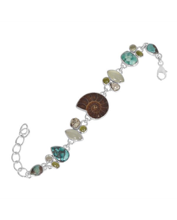 Multi Gemstone Bracelet 925 Sterling Silver | Handmade Jewelry for Her
