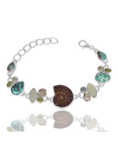 Multi Gemstone Bracelet 925 Sterling Silver | Handmade Jewelry for Her