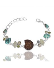 Multi Gemstone Bracelet 925 Sterling Silver | Handmade Jewelry for Her