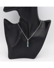 Labradorite & Peridot Pendant Necklace, 925 Sterling Silver Jewelry