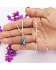 Labradorite & Peridot Pendant Necklace, 925 Sterling Silver Jewelry