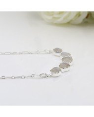 Rainbow Moonstone Necklace, 925 Sterling Silver | Raw Gemstone Jewelry