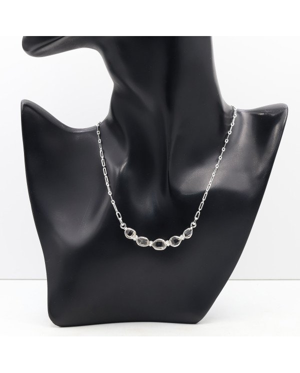 Herkimer Diamond Necklace, 925 Sterling Silver | Raw Gemstone Jewelry