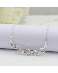 Herkimer Diamond Necklace, 925 Sterling Silver | Raw Gemstone Jewelry