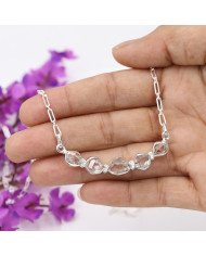 Herkimer Diamond Necklace, 925 Sterling Silver | Raw Gemstone Jewelry