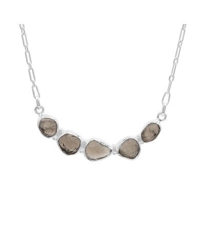 Colombianite Necklace, 925 Sterling Silver | Raw Gemstone Jewelry