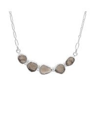 Colombianite Necklace, 925 Sterling Silver | Raw Gemstone Jewelry