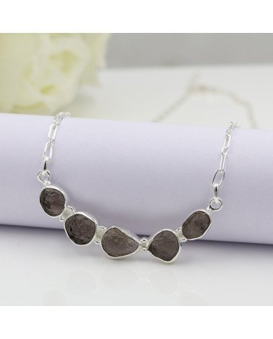 Colombianite Necklace, 925 Sterling Silver | Raw Gemstone Jewelry