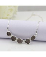 Colombianite Necklace, 925 Sterling Silver | Raw Gemstone Jewelry