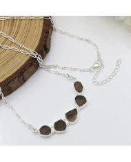 Colombianite Necklace, 925 Sterling Silver | Raw Gemstone Jewelry