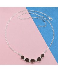 Colombianite Necklace, 925 Sterling Silver | Raw Gemstone Jewelry