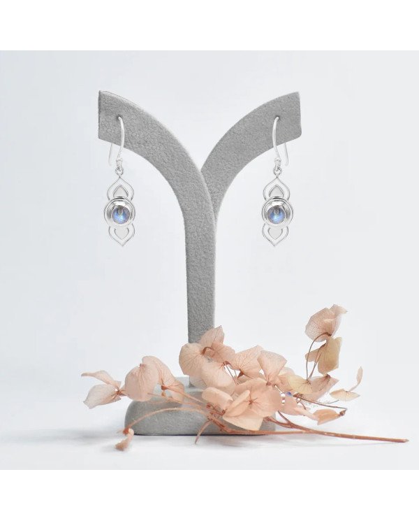 Moonstone Drop Earrings | 925 Sterling Silver Gesmtone Jewelry