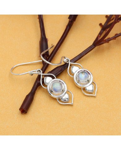 Moonstone Drop Earrings | 925 Sterling Silver Gesmtone Jewelry