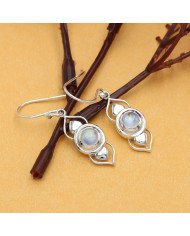 Moonstone Drop Earrings | 925 Sterling Silver Gesmtone Jewelry