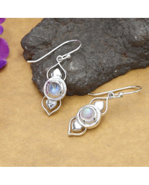 Moonstone Drop Earrings | 925 Sterling Silver Gesmtone Jewelry